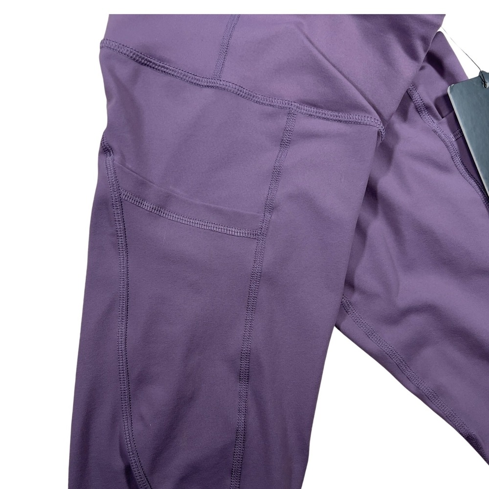 90 Degree by Reflex Modern Fit High Waist Leggings XS Ankle Side‎ Pockets Purple - Picture 10 of 11